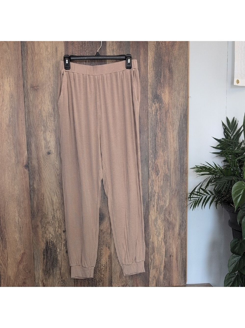 PrettyGarden Beige Soft Ribbed Pajama Lounge 2pc Set L - Picture 10 of 11
